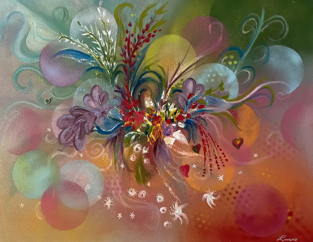 Anniversaire de fillette, Acrylique sur toile de Lucie Rochon (Lucro)