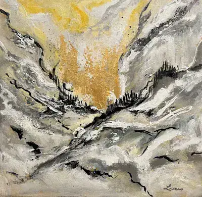 Avalanche, Acrylique sur toile de Lucie Rochon (Lucro)