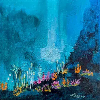 Force hydraulique, Acrylique sur toile de Lucie Rochon (Lucro)