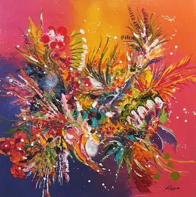 Jour de pâques, Acrylique sur toile de Lucie Rochon (Lucro)