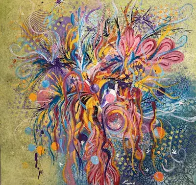 La danse des algues, Acrylique sur toile de Lucie Rochon (Lucro)