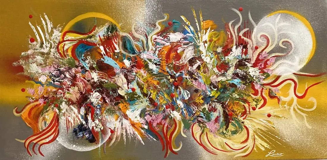 Mystérieux dragon, Acrylique sur toile de Lucie Rochon (Lucro)