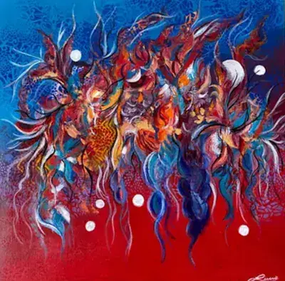 Poésie Marine, Acrylique sur toile de Lucie Rochon (Lucro)