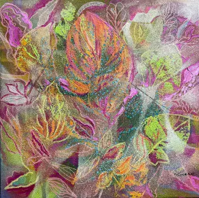 Rosée matinale, Acrylique sur toile de Lucie Rochon (Lucro)