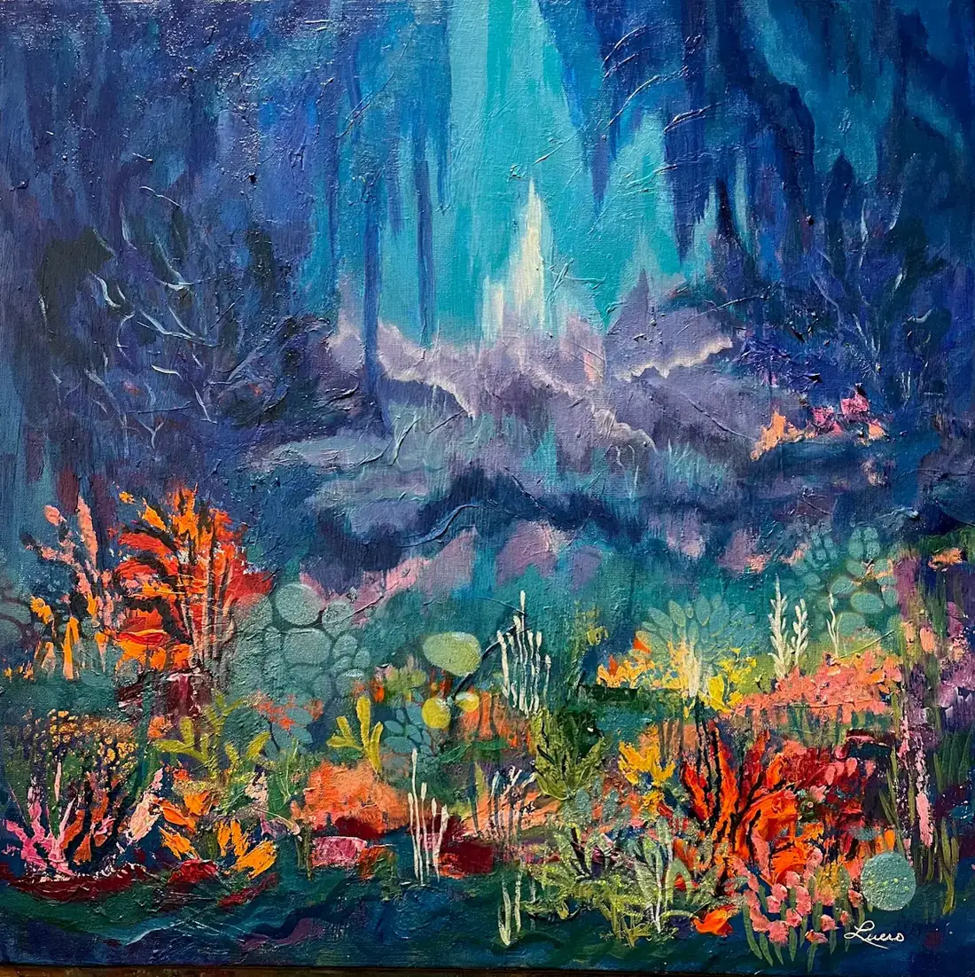 Un monde à découvrir, Acrylique sur toile de Lucie Rochon (Lucro)